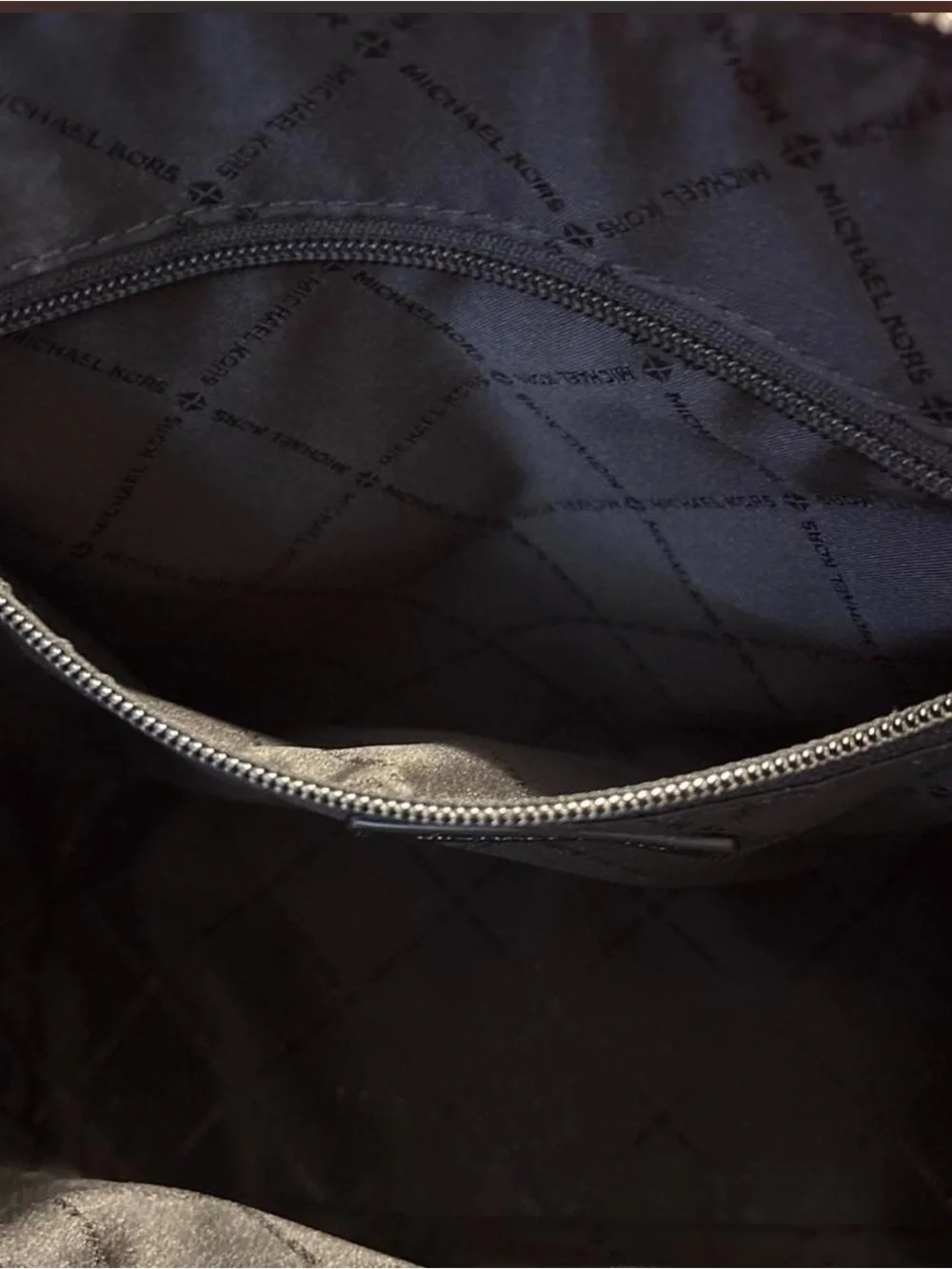 Michael Kors Black Signature MK Tote with Silver Hardware